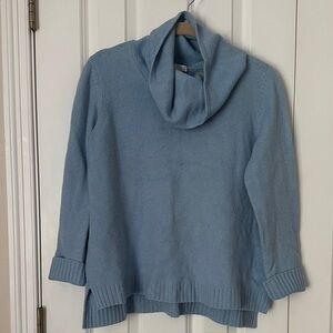 J. Jill Light Blue Cowl Neck Sweater